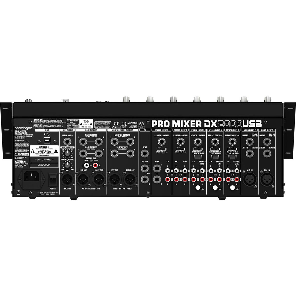 Behringer DX2000USB Professional 7 Channel DJ Mixer